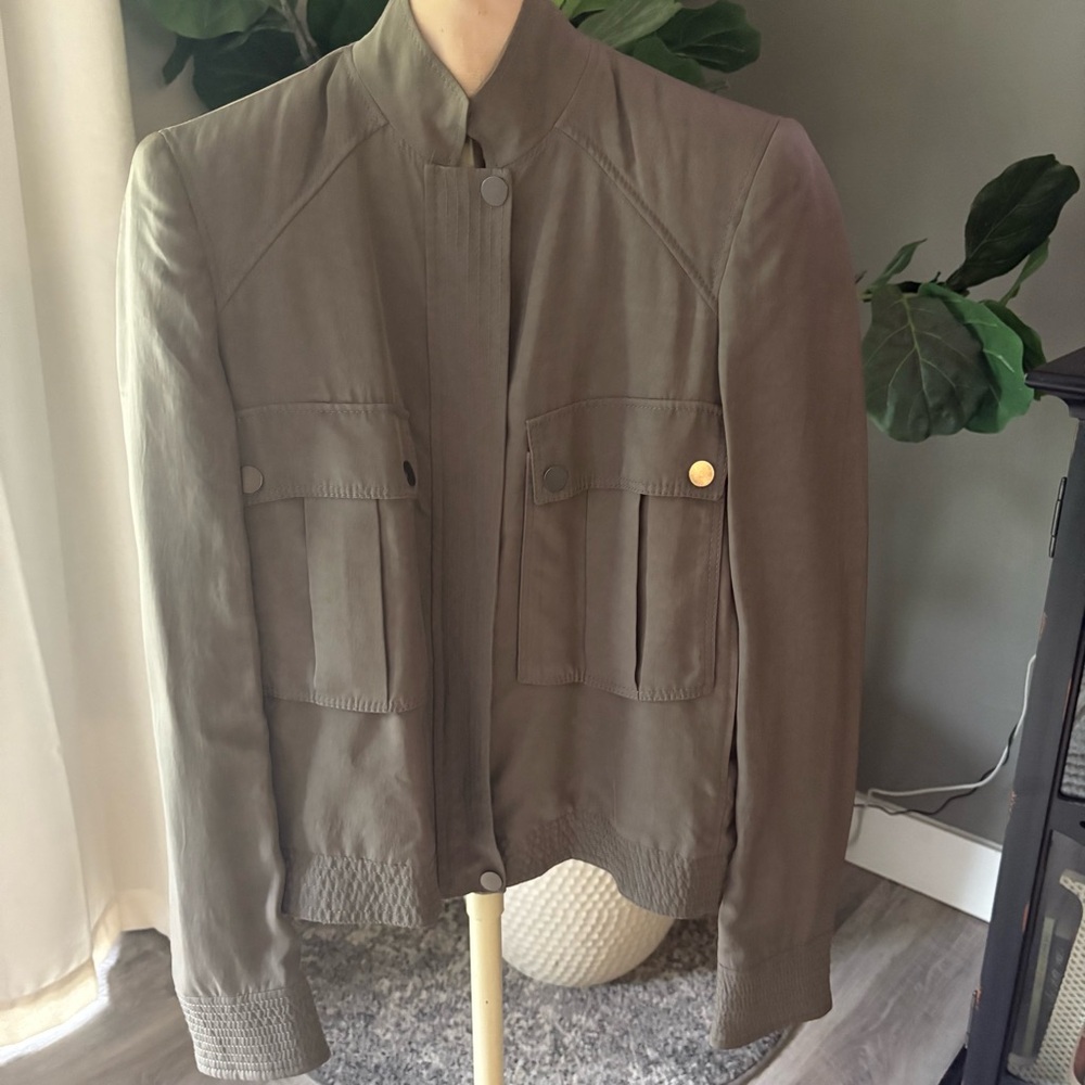 JOSEPH utility bomber-style jacket olive green 38